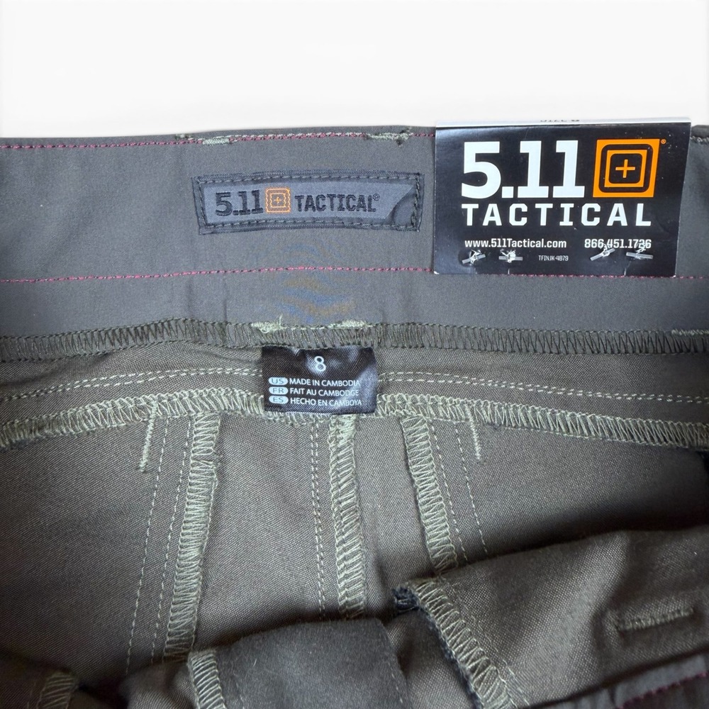 5.11 Tactical Triumph Short Womens 8 Charcoal Gray Outdoor Utility Hiking Shorts - Picture 2 of 7